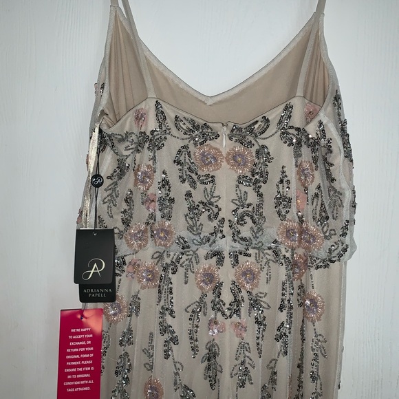 Ivory Floral beaded gown beautiful ! - Picture 6 of 8